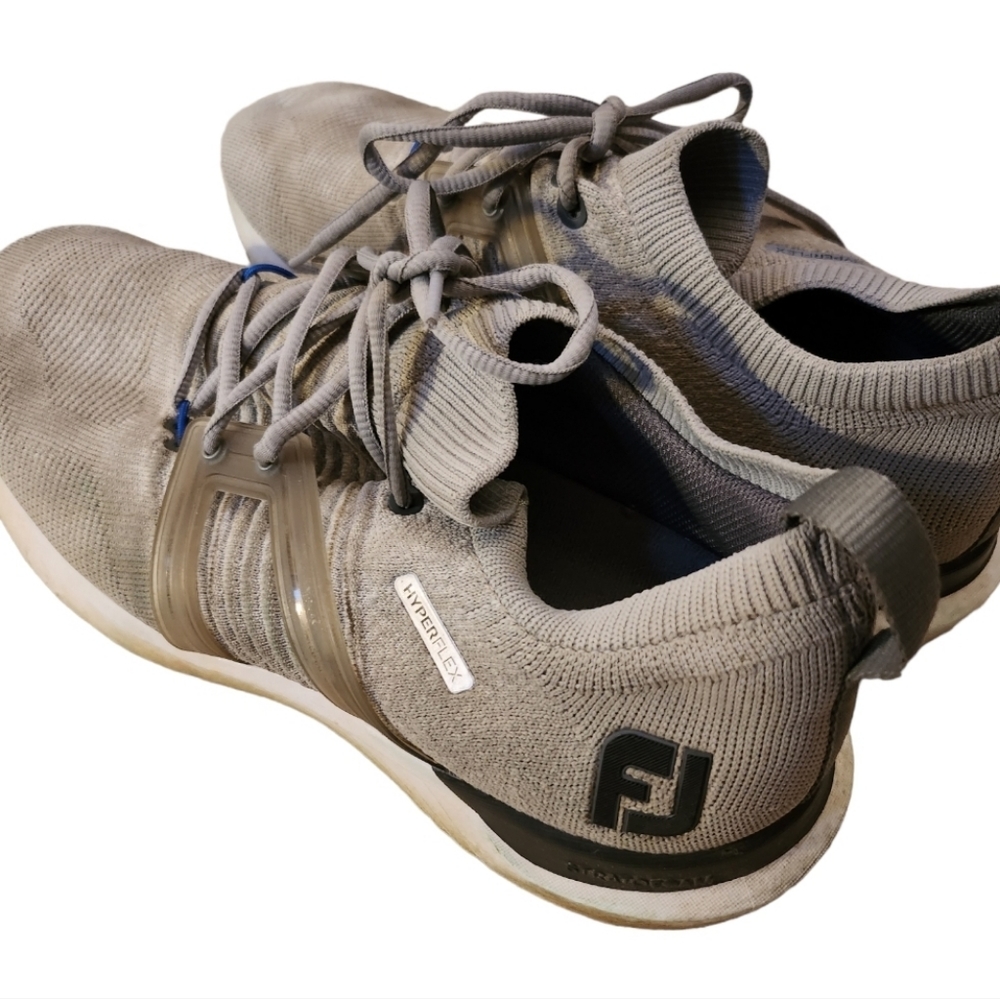 Footjoy Golf Shoes Mens 9.5  HyperFlex Gray Knit 51080 Soft Spikes FJ